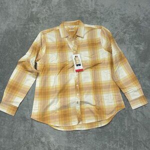 Weatherproof Vintage Womens Comfort Stretch Plaid Button Shirt M d0499